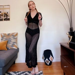 Zara Black Maxi Beach Cover